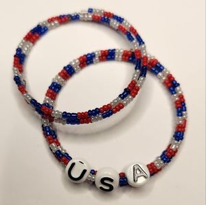 2 Handmade Beaded Bracelet